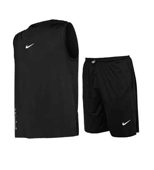 ست رکابی و شلوارک یقه گرد مردانه Nike مشکی