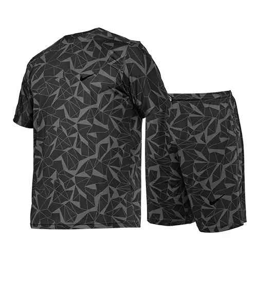 ست تیشرت و شلوارک مردانه سوزنی طرح دار Nike یقه گرد مدل 47203