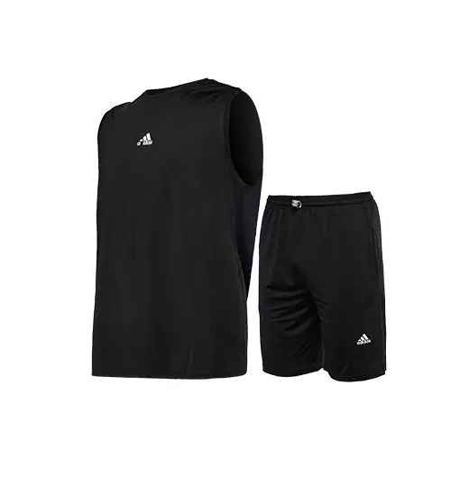 ست رکابی و شلوارک یقه گرد مردانه Adidas مشکی