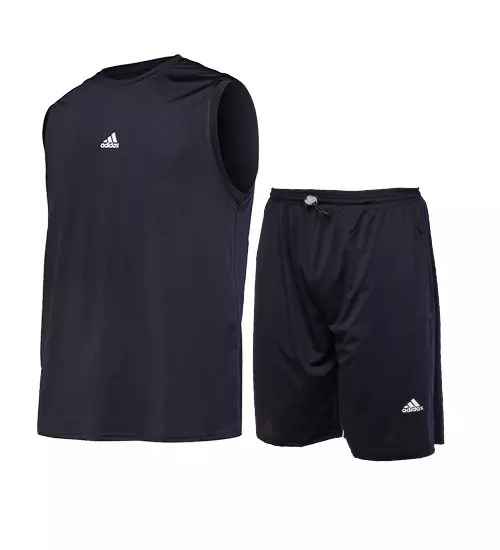 ست رکابی و شلوارک یقه گرد مردانه Adidas