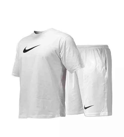 ست تیشرت و شلوارک مردانه طرح دار Nike یقه گرد سفید